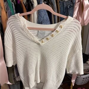 Varley White Knit Sweater